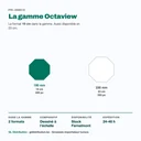 Boîte Octaview noire 19 cm face au format 23 cm de la gamme