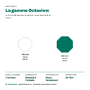 Boîte Octaview noire 23 cm face au format 19 cm de la gamme