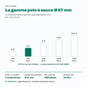 Pot à sauce 5 cl parmi les 5 contenances de la gamme Ø 67 mm