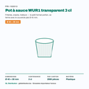 Pot à sauce WUR1 Ø 45 mm : dimensions, colisage et usage en un coup d'œil