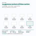 Ravier à frites C94, le plus grand des 8 formats de la gamme carton