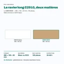 Ravier long C2910 en carton recyclé ECO face à la version blanche
