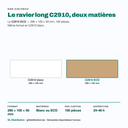 Ravier long C2910 en carton recyclé ECO face à la version blanche