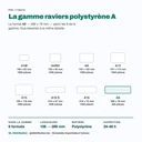 Ravier polystyrène A8, le plus long des 8 formats de la gamme série A