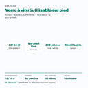 Verre à vin réutilisable 12/15 cl sur pied : contenance, colisage et usage traiteur