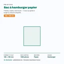 Sac à hamburger papier 160 × 160 mm : format, colisage et usage friterie
