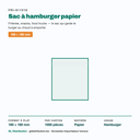 Sac à hamburger papier 160 × 160 mm : format, colisage et usage friterie