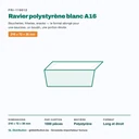 Ravier polystyrène A16 parmi les 8 formats de la gamme série A, à l'échelle