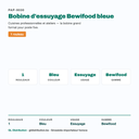 Bobine d'essuyage Bewifood bleue : 1 rouleau grand format pour poste fixe