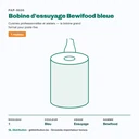 Bobine d'essuyage Bewifood bleue : 1 rouleau grand format pour poste fixe