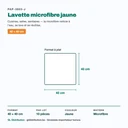 Dimensions de la lavette microfibre jaune : 40 × 40 cm — lot de 10 pièces