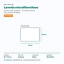 Dimensions de la lavette microfibre bleue : 50 × 70 cm — lot de 5 pièces