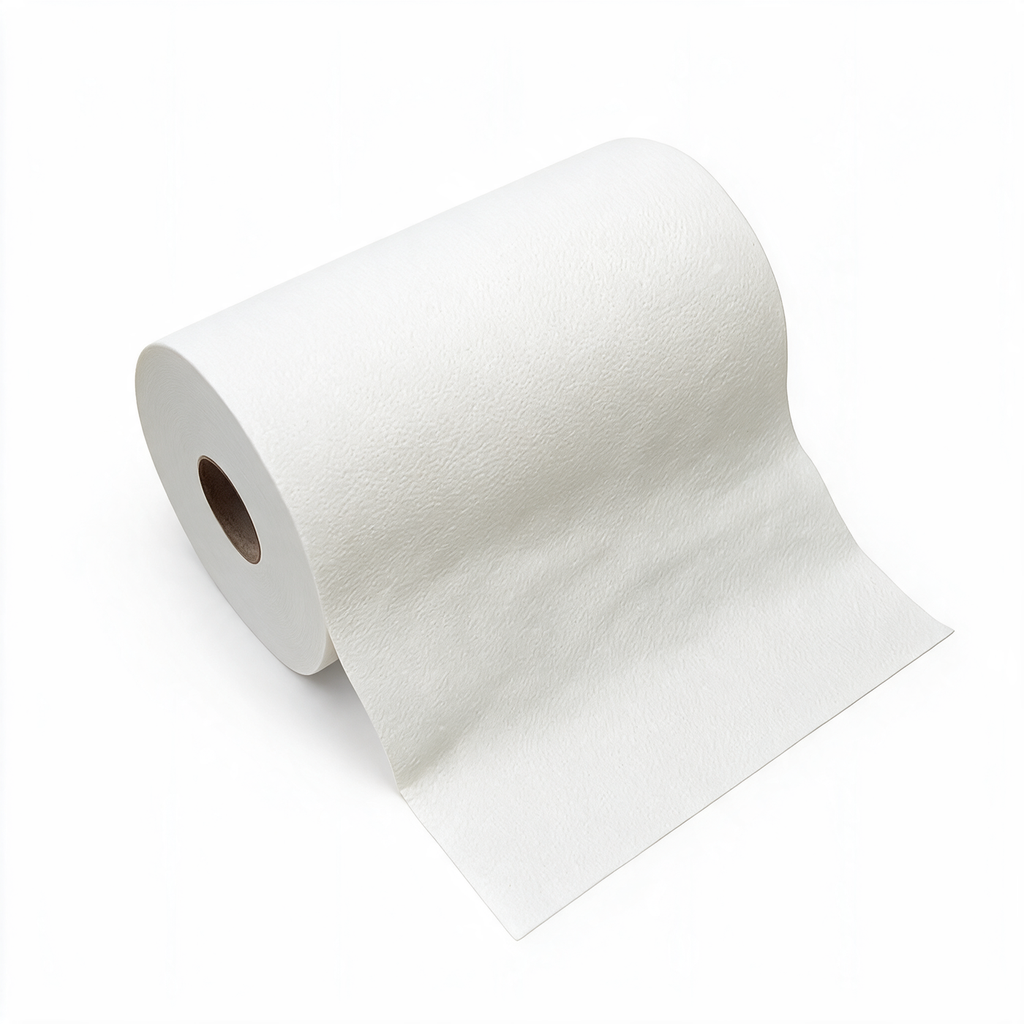 Conditionnement du papier d'essuyage mini blanc 2 plis — 12 rouleaux sous film