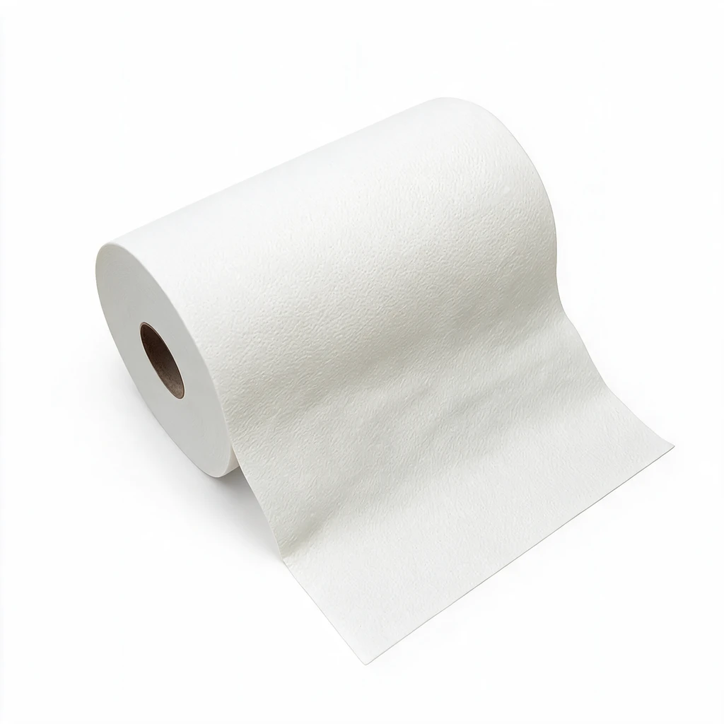 Conditionnement du papier d'essuyage mini blanc 2 plis — 12 rouleaux sous film