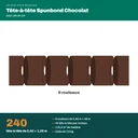 Colisage du tête-à-tête Spunbond Chocolat : lot de 6 rouleaux, soit 240 chemins de table