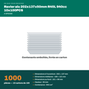 Colisage du ravier alu R45L : carton de 1000 pièces, 940 cm³ l'unité