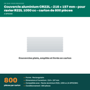 Colisage du couvercle aluminium CR22L : carton de 800 pièces, pour ravier aluminium r22l 1050 cc