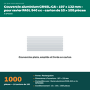 Colisage du couvercle aluminium CR45L-CA : carton de 1000 pièces, pour ravier aluminium r45l 940 cc