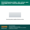 Colisage du couvercle aluminium CR28L : carton de 2200 pièces, pour ravier aluminium r28l 470 cc