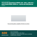 Colisage du couvercle aluminium CR64L-CA : carton de 400 pièces, pour ravier aluminium r64l 2000 cc