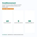 Conditionnement du plateau traiteur 45 cm : 5 sachets de 10, soit 50 plateaux et 50 couvercles par carton
