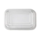 Couvercle transparent pour plat 780 ml vu de dessus, collerette crantée