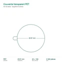 Cote du couvercle : 67 mm de diamètre, languette d'ouverture latérale