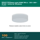Colisage du plateau aluminium ovale 33 cm : carton de 100 pièces en 10 paquets de 10