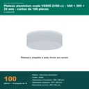 Colisage du plateau aluminium ovale 55 cm : carton de 100 pièces en 10 paquets de 10
