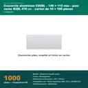 Colisage du couvercle aluminium 140 × 115 mm : carton de 1000 pièces en 10 paquets de 100