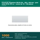 Colisage du couvercle aluminium 196 × 104 mm : carton de 1000 pièces en 10 paquets de 100