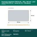 Dimensions du couvercle aluminium CR13L-CA : 196 × 104 mm, se sertit sur le ravier R13L 670 cc