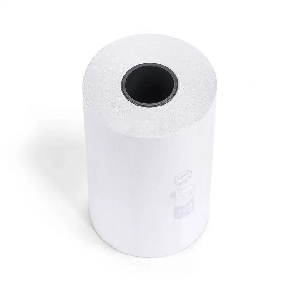 Bobine de papier thermique 57 mm de large, mandrin 8 mm, pour caisse enregistreuse et terminal de paiement