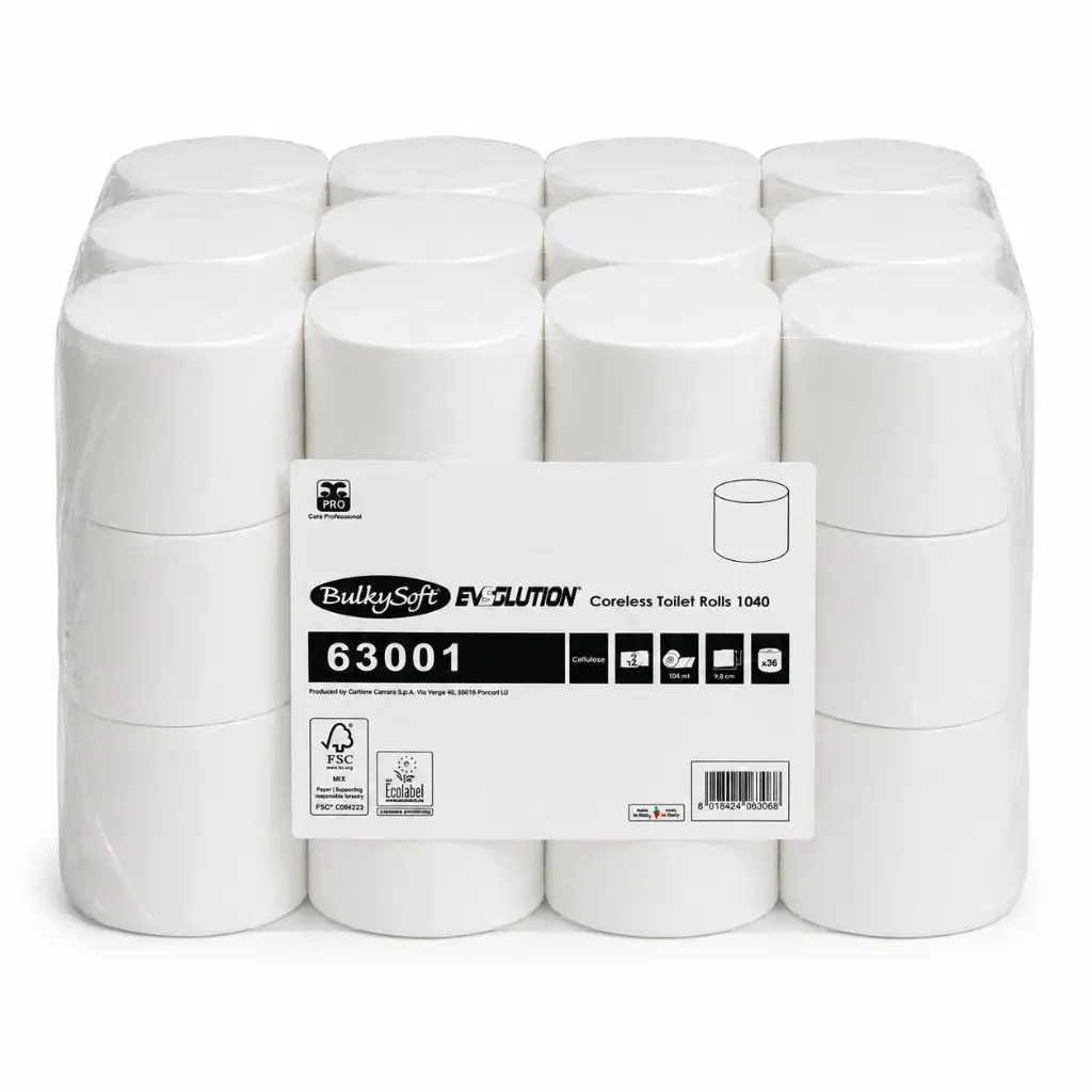 Papier toilette / WC Coreless BulkySoft 63001 Evolution 2 Plis 36 Rouleaux