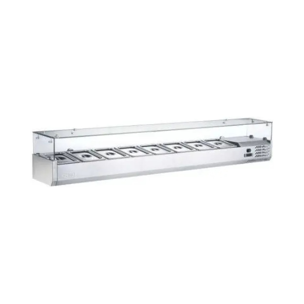 Saladette 8 x GN 1/3 stainless steel