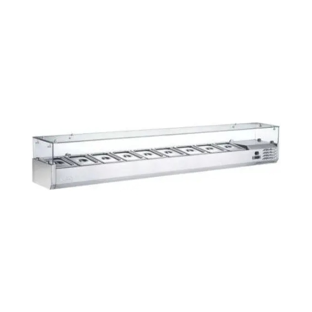Saladette 9 x GN 1/3 stainless steel