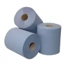 Poetsrol middelafrol 3-laags gelijmd blauw – F&G – 6 rollen