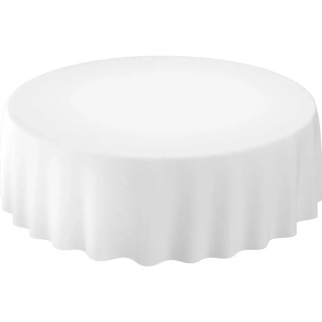 Evolin® Tischdecken Rund 240 cm Uni Weiß 10STK