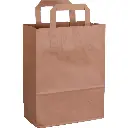 Sac Bretelle papier Kraft 22 x 11 x 28 cm, poignée plate 250PCS
