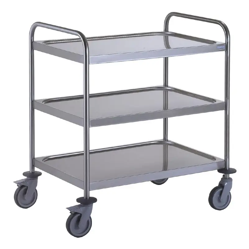 Tournus Chariot de service 3 plateaux inox 800x530mm
