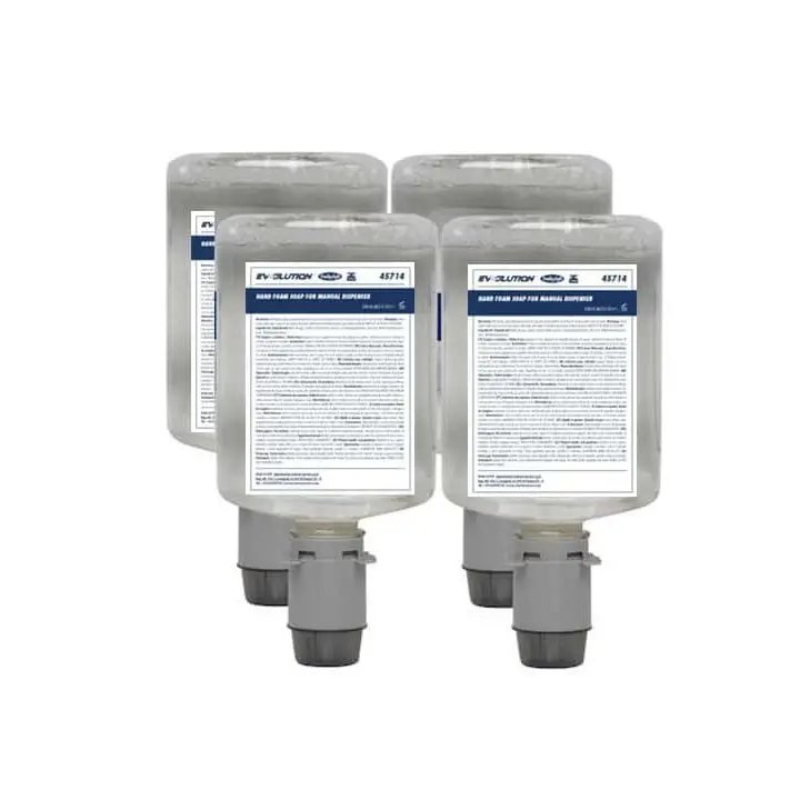 Recharge Savon Mousse Pour Distributeur Evsolution 01400 BulkySoft 1200ml 4 Bouteilles 45714