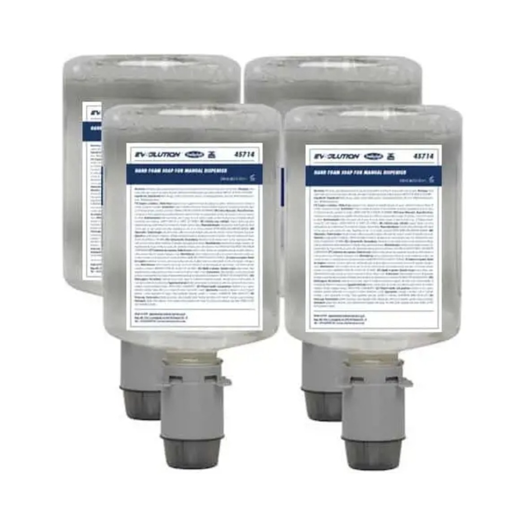 Schuimzeep navulling voor Evsolution 01400 BulkySoft dispenser 1200ml 4 Flessen 45714