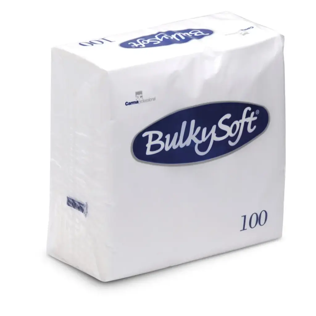 BulkySoft White Napkins 2-Ply 40x40 cm Quarter Fold 2000PCS 32990