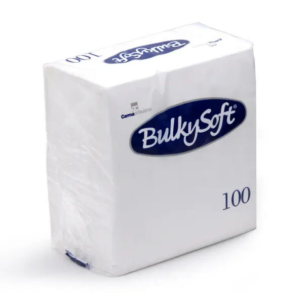 BulkySoft® Napkins Servietten Weiß 2-lagig 24x24 cm 2000 Stk. 32196