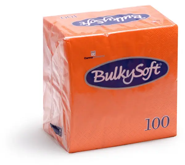 Serviettes BulkySoft® Napkins Oranges 2 Plis 24x24 cm 2000PCS 32458