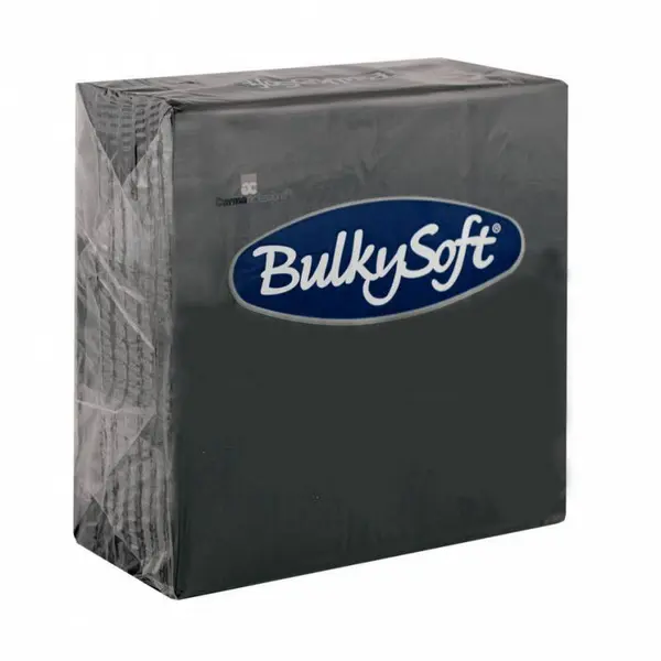 Serviettes BulkySoft® Napkins Noires 2 Plis 33x33 cm 2000PCS 32400
