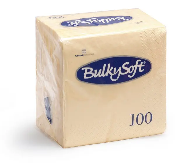 Serviettes BulkySoft® Napkins Crème 2 Plis 33x33 cm 2000PCS 32160
