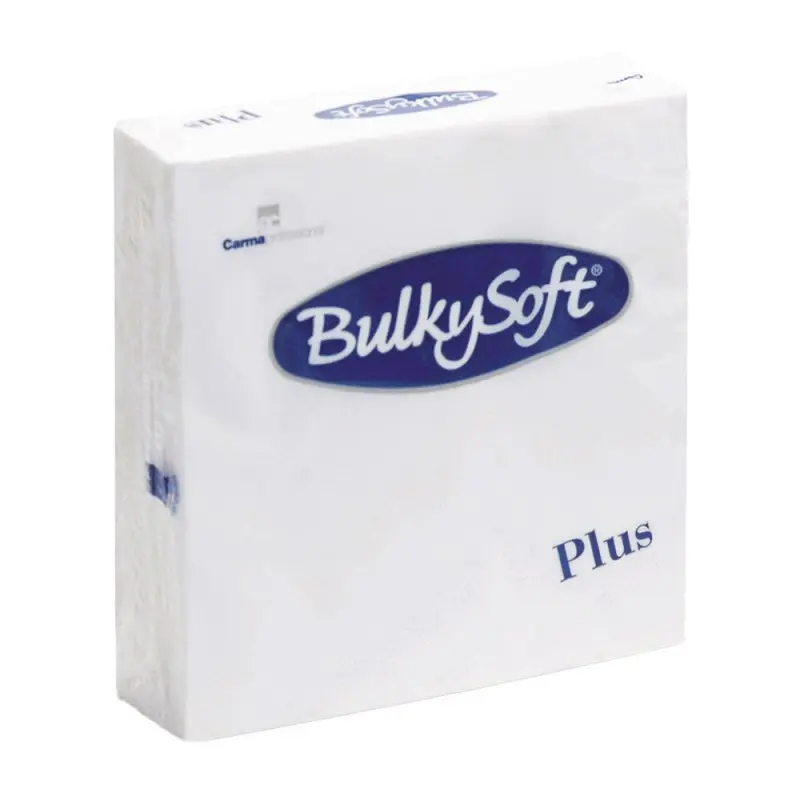 Serviettes BulkySoft® Napkins Plus Blanches Double Point 2 Plis 38x38 cm 1680PCS 32520