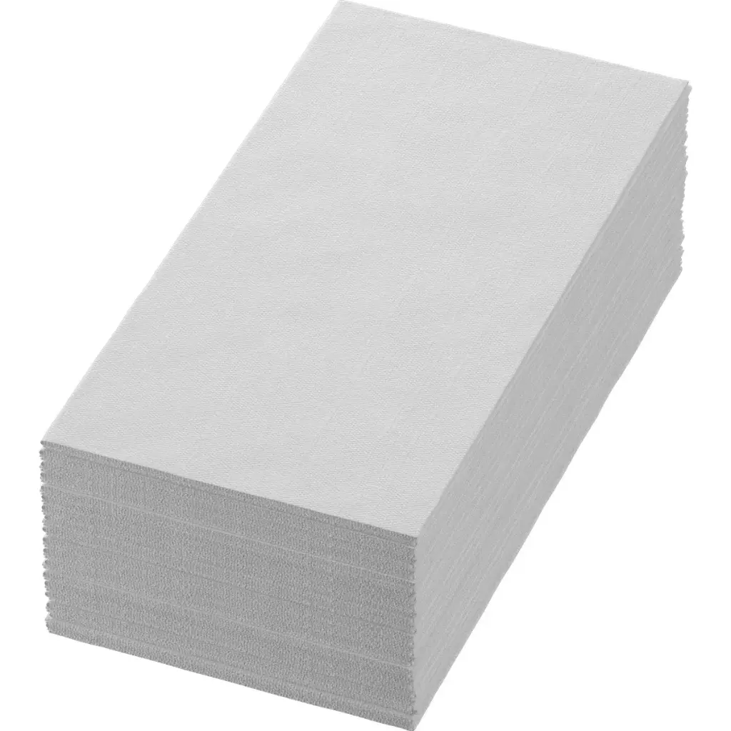 Serviettes Airlaid Bio Dunisoft® 40x40 cm Pliage 1/8 360PCS Blanches