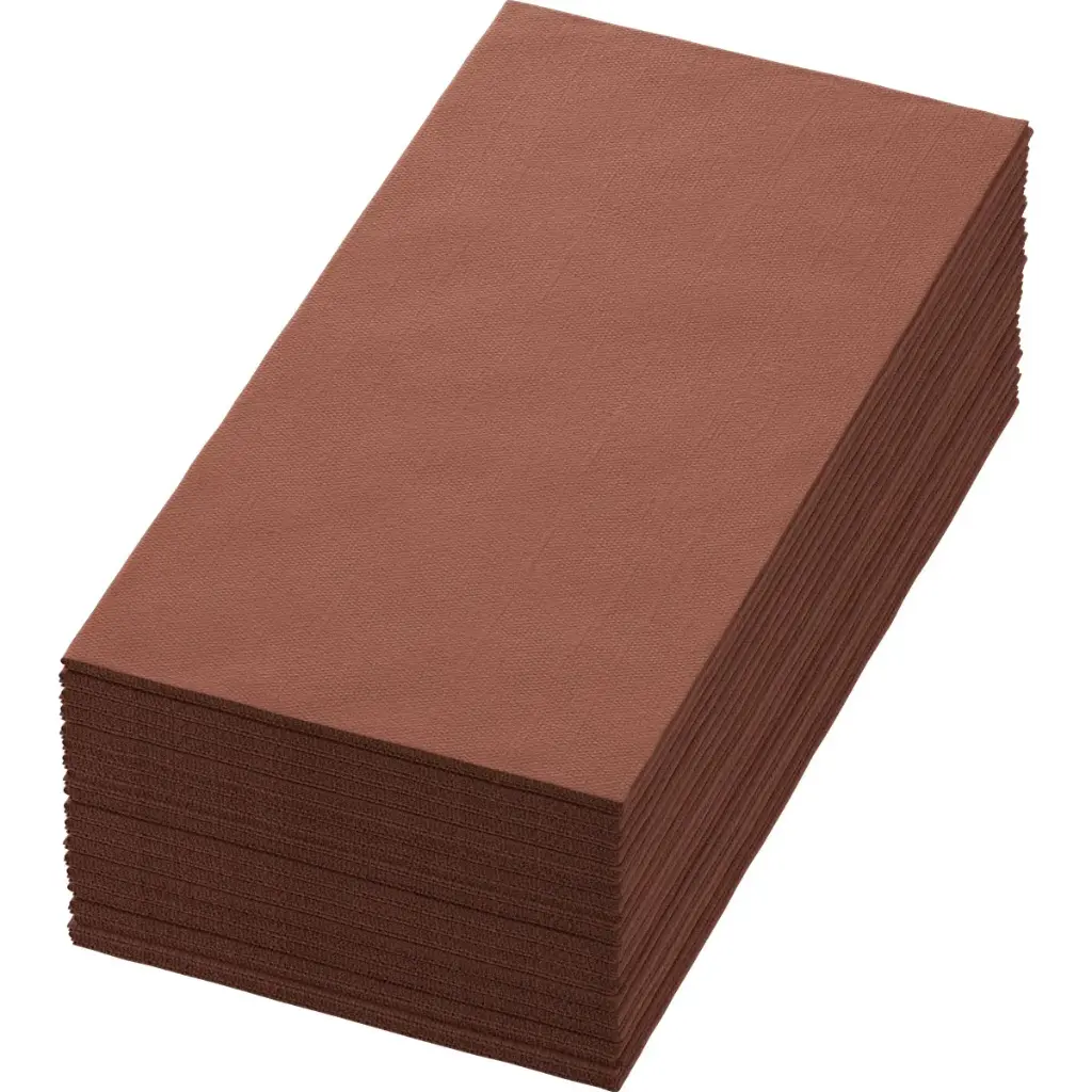 Serviettes Airlaid Bio Dunisoft® 40x40 cm Pliage 1/8 360PCS Chestnut